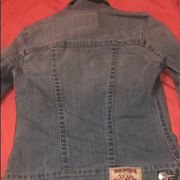 True Religion Blue Jean distress jacket. - Picture 2 of 3